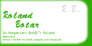 roland botar business card